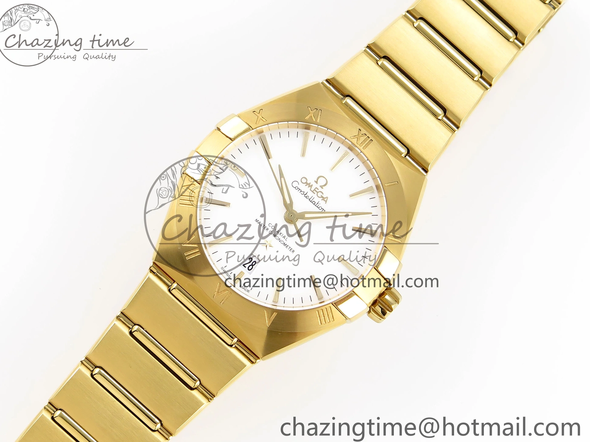 0514 Constellation 39mm YG ASWF 1:1 Best Edition White Dial on YG Bracelet A Casual 7780